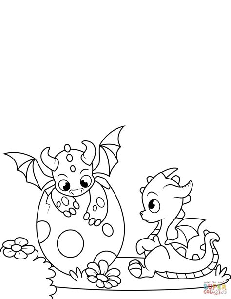 Newly-Hatched Dragons coloring page | Free Printable Coloring Pages