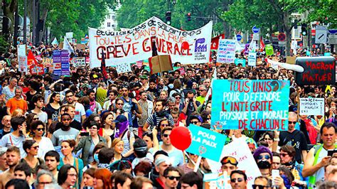 Protests against Macron's labor reform take place in 160 cities across France — Society's Child ...