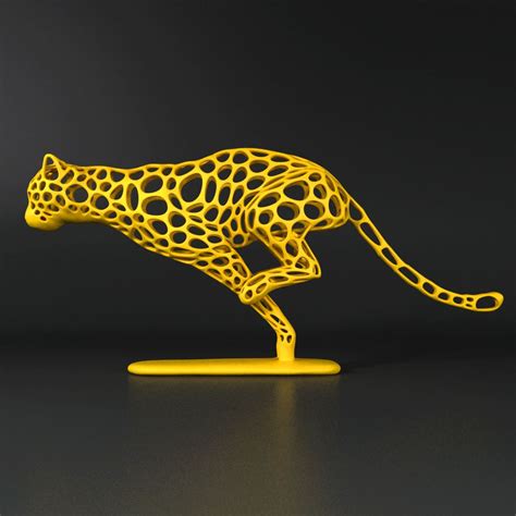 Cheetah Sprinter 3d printing art sculpture inspired by the speedy creature. Order 3d printed ...