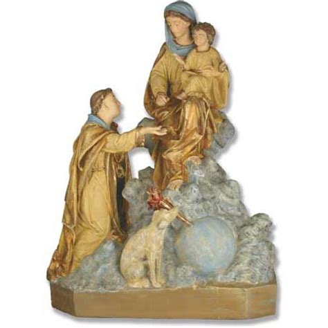 St Dominic and Our Lady Statue 36"