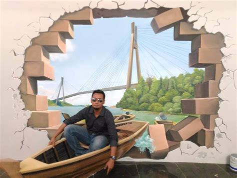 Lukisan 3D Perahu - iMural Portfolio | The iMural's Art Work Gallery