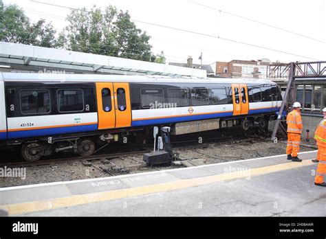 LONDON, UK 12 OCTOBER 2021: The scene at Enfield Town station in Southbury Road, Enfield, London ...