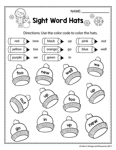 Winter Worksheet For Kindergarten