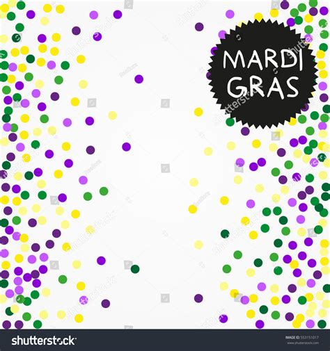 Mardi Gras Confetti Background Golden Purple Stock Vector (Royalty Free ...