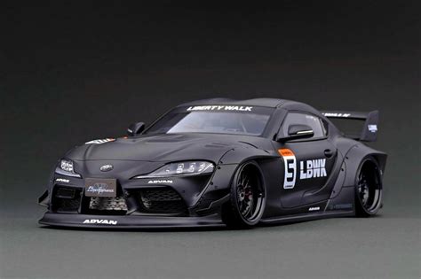 IM LB-Works Toyota Supra(A90) - Matte Black w/ Mr. Kato! • DiecastSociety.com