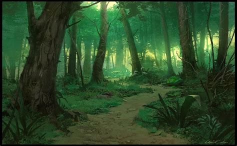 Green Forest by UnidColor on DeviantArt | Fantasy landscape, Digital art fantasy, Landscape concept