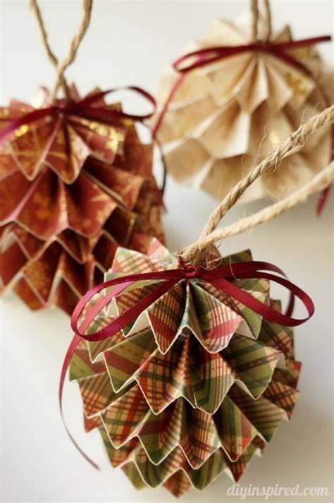 DIY Paper Christmas Ornaments - DIY Inspired