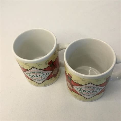 Lot of 2 Vintage Tabasco Coffee Cups 4" H x 3"... - Depop