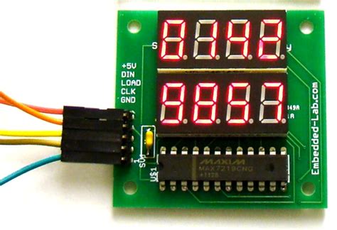 Dual 4-digit seven segment LED display with SPI interface | Embedded Lab