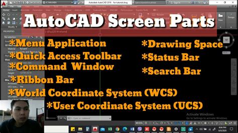 Parts Of Autocad Screen