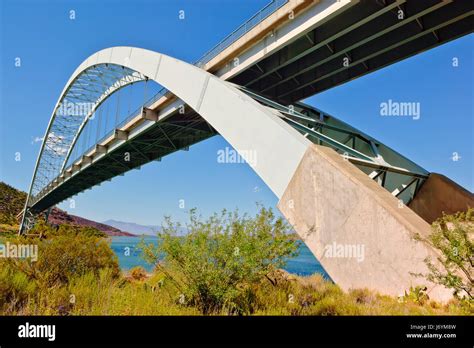 Roosevelt Lake Bridge, Arizona, USA Stock Photo - Alamy