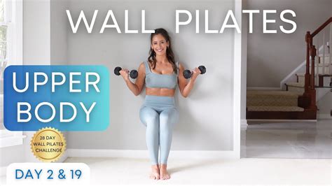 28 Day Wall Pilates Challenge- DAY 2 Upper Body - YouTube