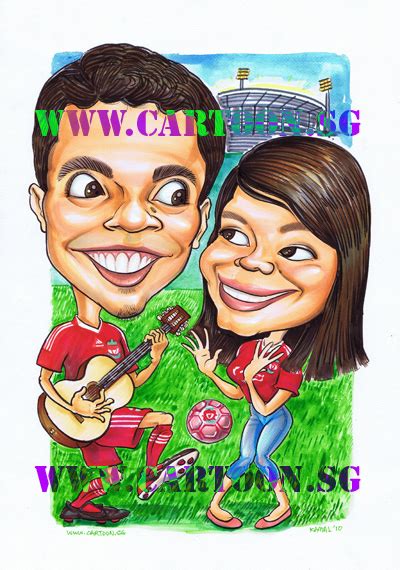 Gift Caricature for Liverpool Soccer Fan - Cartoon.SG - Singapore ...