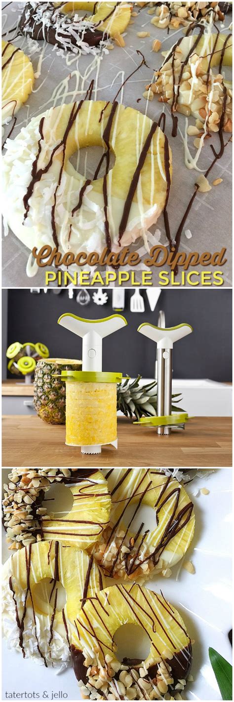 Chocolate Dipped Pineapple Slices