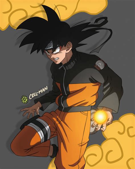 Goku as Sage Naruto by Cell-Man : r/dbz