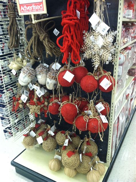 Hobby Lobby burlap Christmas ornaments