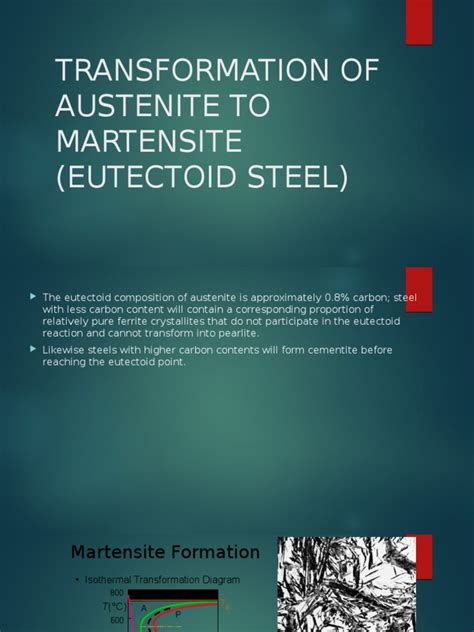 Transformation of Austenite To Martensite (Eutectoid Steel | PDF | Steel | Heavy Industry