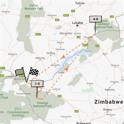 Reference map of Hwange National Park | Zimbabwe | Expert Africa