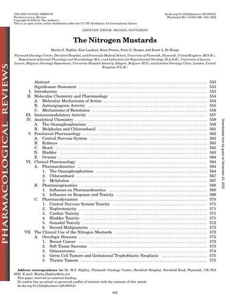 (PDF) The Nitrogen Mustards