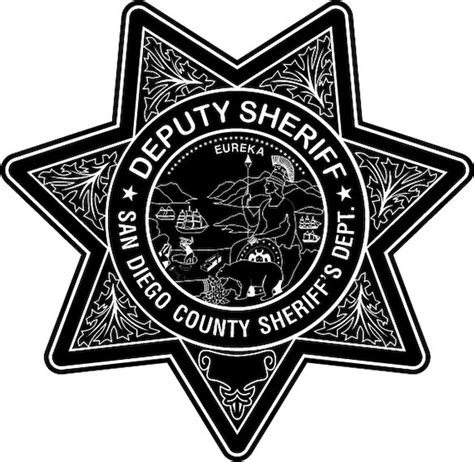 San Diego County Sheriff Badge Editable | Etsy