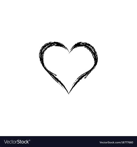 Heart black on white background sign Royalty Free Vector