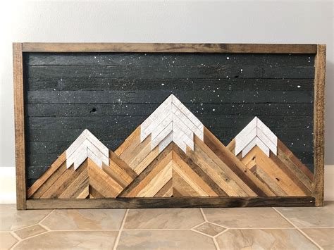 Mountain Wood Wall Art/Decor | Wood wall art decor, Reclaimed wood wall art, Wooden wall art