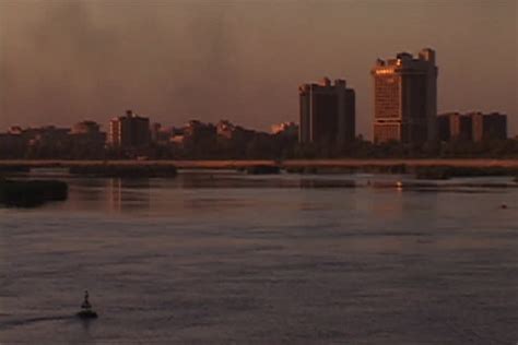 Baghdad Skyline Seen Across The Tigris River At Sunset In Baghdad, Iraq. Stock Footage Video ...