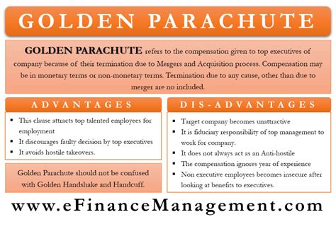 Golden Parachute: Meaning, Advantages, Criticism, Examples and More