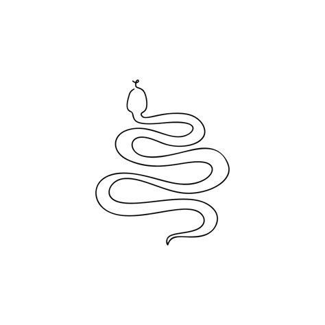 Premium Vector | Snake illustration in line art style isolated on white