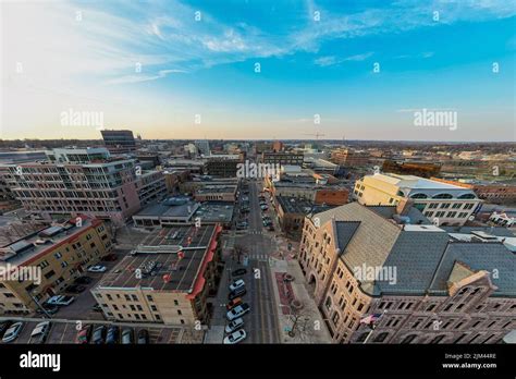 Aerial photo of Downtown Sioux Falls Stock Photo - Alamy