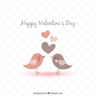 Free Vector | Romantic birds valentine's card