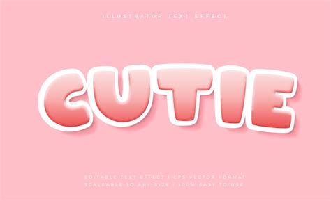 Premium Vector | Soft rounded cute text style font effect