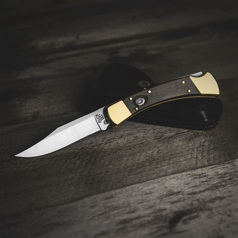 Buck 110 Automatic Knife - Ebony | 3.75" Satin | Buck 110, Engraved ...