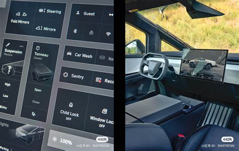 Best looks @ Cybertruck display menu controls / open frunk / dashboard ...