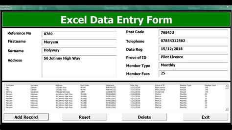 How To Create An Excel Data Entry Form With A UserForm - Full Tutorial - YouTube