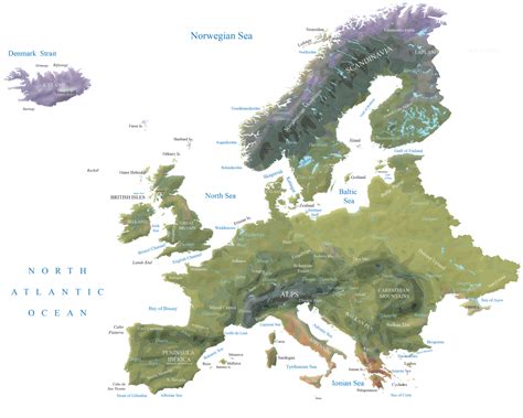 Physical Map Of Europe 2022