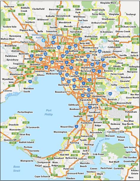 Map of Melbourne, Australia - GIS Geography