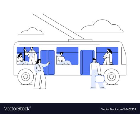 Trolleybus abstract concept Royalty Free Vector Image