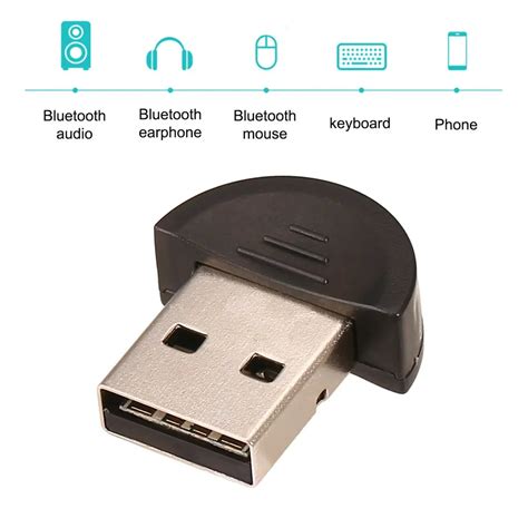 Universal Mini Wireless Bluetooth USB 2.0 Adapter Dongle For PC Laptop ...