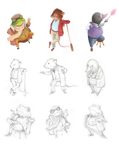 Wind in the Willows Characters - Richard Johnson Illustration