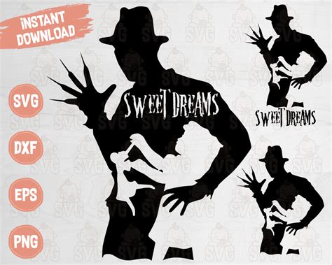 Art & Collectibles Drawing & Illustration Halloween Freddy Kreuger Sweet Dreams Digital Design ...