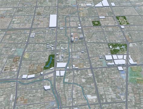 Jining Shandong City China 3D Model 80km by 3dstudio