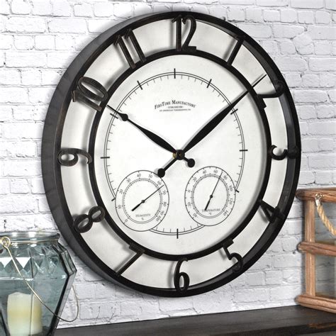 Decorative Outdoor Clock And Thermometer Set - VisualHunt