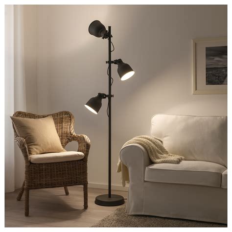 HEKTAR floor lamp with 3-spot, dark grey | IKEA Indonesia