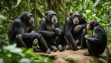 How are chimpanzee families structured in the wild?