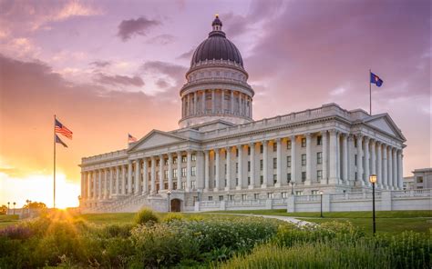 Salt Lake City Utah State Capitol United States Of America Designed By Architect Richard K.a ...