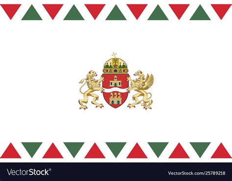 Flag budapest in hungary Royalty Free Vector Image