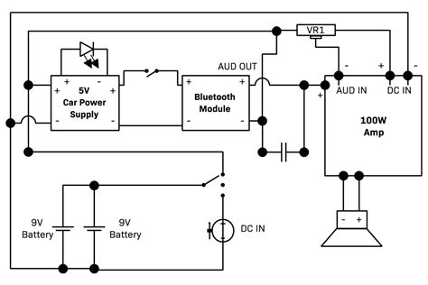 bluetooth speaker circuit diagram - Wiring Diagram and Schematics