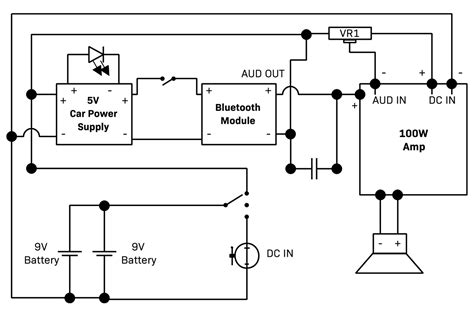 bluetooth speaker circuit diagram - Wiring Diagram and Schematics