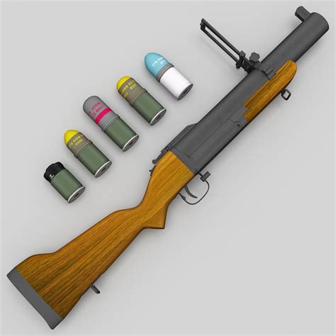 m79 grenade launcher ammo 3d c4d